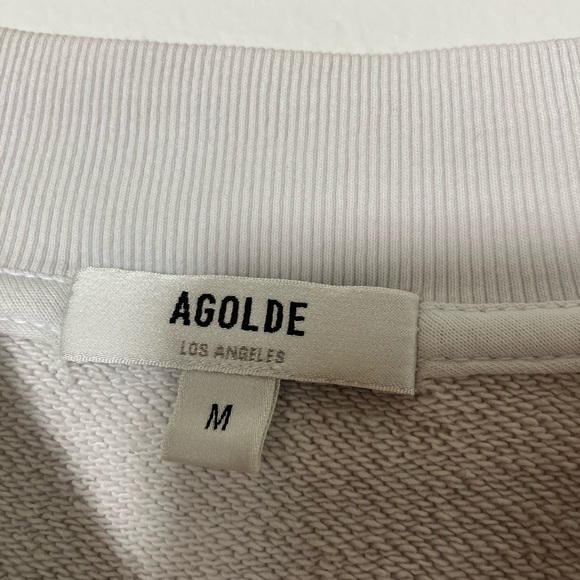 Agolde Strong Sholder Think Knit Sweater Women’s Sz M White Designer Casual - Picture 4 of 8